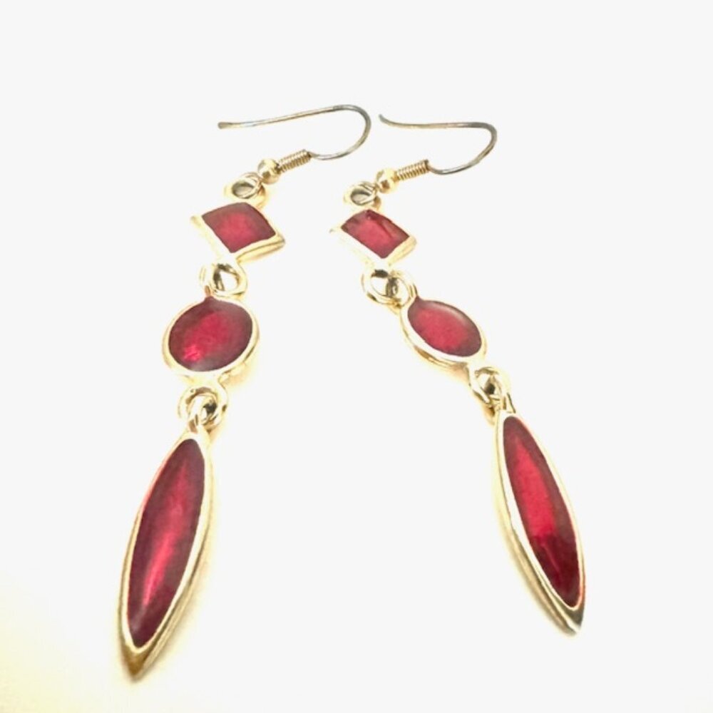Red Drop Earrings